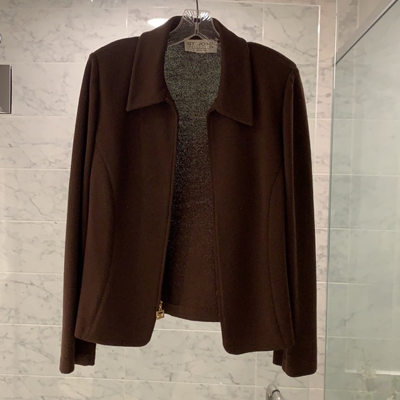 St. John by Marie Gray - Brown Sweater Blazer - Picture 6 of 8